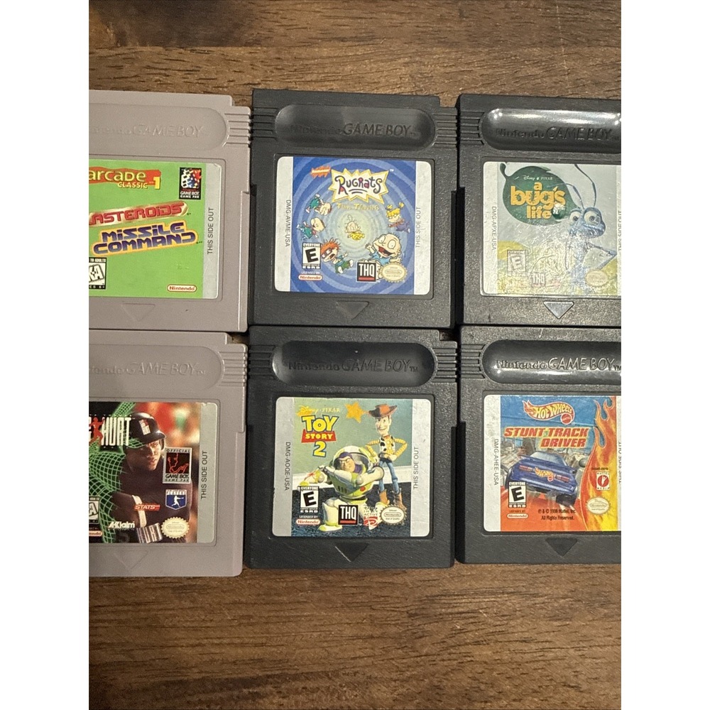 Nintendo Game Boy Cartridge Lot Rugrats A Bugs Life Toy Story 2 Hot Wheels +++++